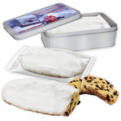 Christ-Stollen in gift box with promotional label, 750g