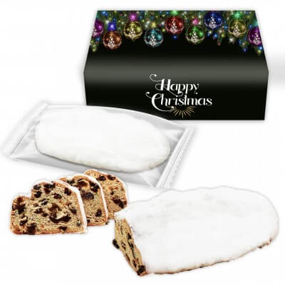 Marzipan Stollen without raisins in a printed box, 500g