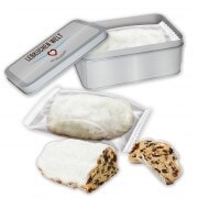 Mini christmas stollen cake with tin 200g