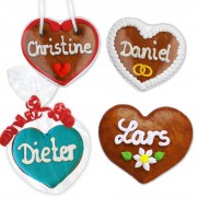 Gingerbread heart as a place card 8cm