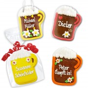 Beer mug made of gingerbread as a place card 12cm