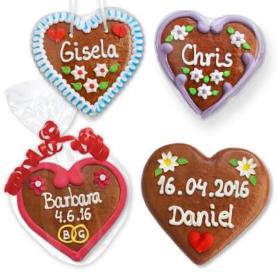 Gingerbread heart 12cm as a place card