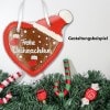 Lebkuchen Herz Rohling mit Nikolausmütze 16cm