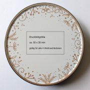 Christmas tin Rudolf Reindeer - printed with logo