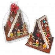 XL Lebkuchen Hexenhaus mit Logo - Extra Large