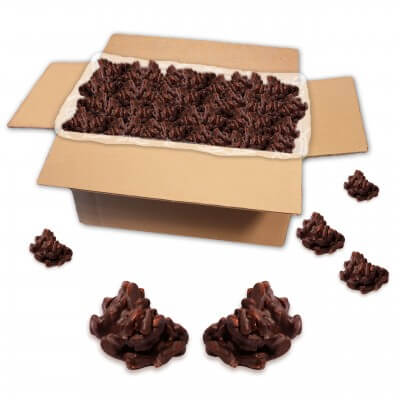 Almond slivers with dark chocolate, loose goods - 2 kg