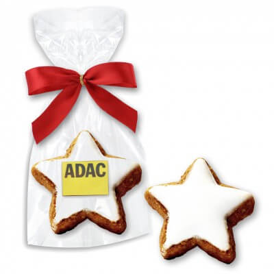 Cinammon Star Cookie incl. Logo - single packed