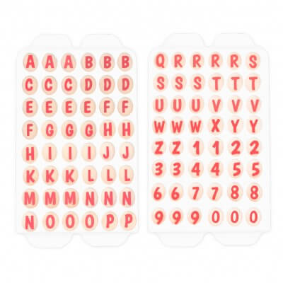 Sugar decor letters, 96 pieces