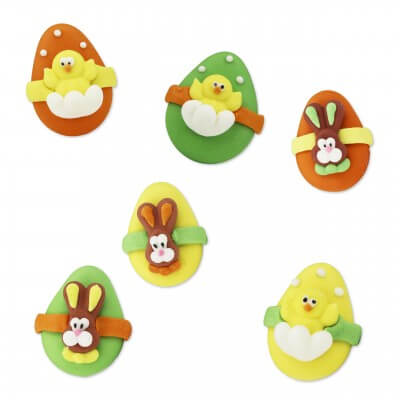 Easter egg candy decoration Bunny & Chick, 72 pieces