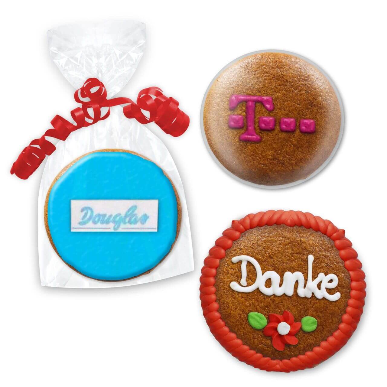 Gingerbread Round 8cm - optional with logo