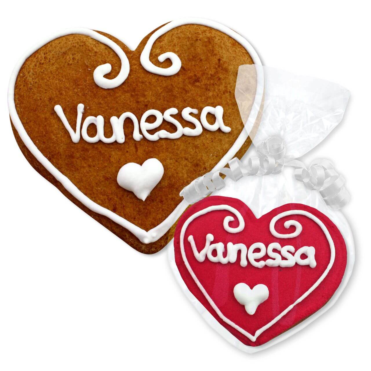 Lebkuchenherz Tischkarte Vanessa